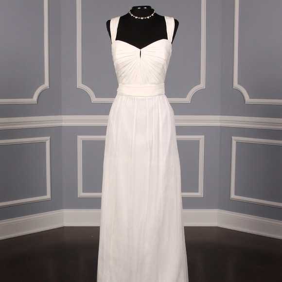 Amsale G969C White Wedding Dress Formal Dress